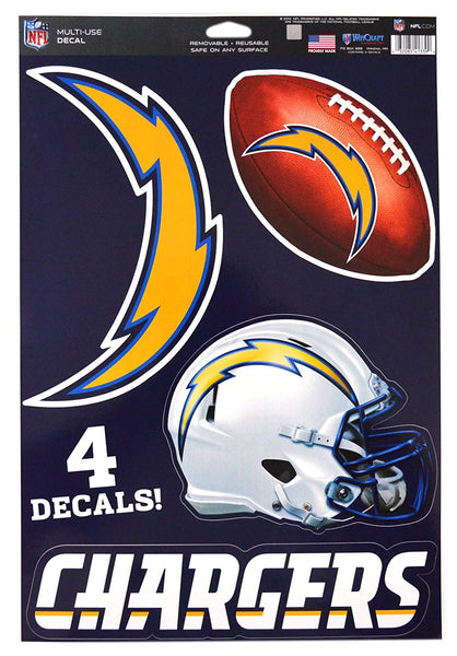 WinCraft Official National Football League Fan Shop Licensed NFL Shop Multi-use Decals (San Diego Chargers)