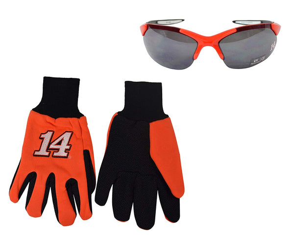 Official NASCAR Fan Shop Authentic Utility Work Glove and Matching Polycarbonate Sunglass Set. Show Pride for your favorite NASCAR driver