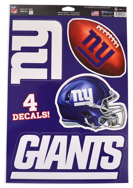 Official National Football League Fan Shop Licensed NFL Shop Multi-use Decals (New York Giants)