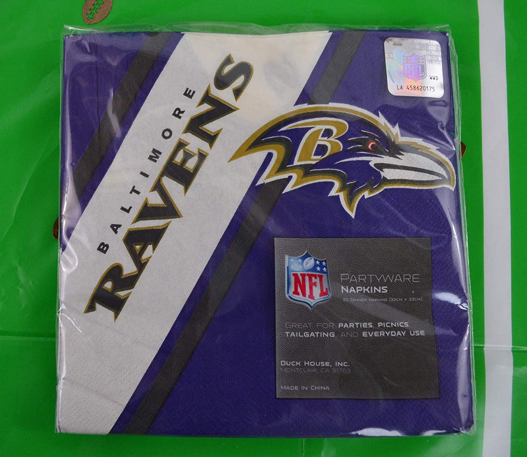 Duck House Official National Football Fan Shop Authentic NFL Tailgate Party Kit Bundle for 20 Fans - Table Setting and More
