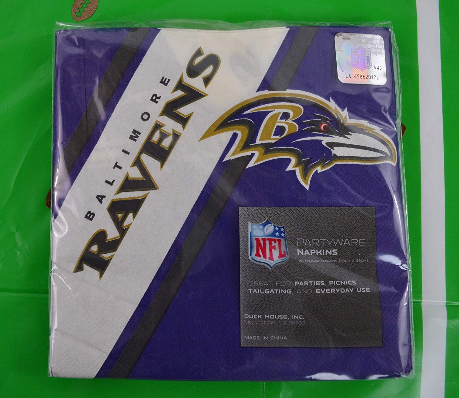 Duck House Official National Football Fan Shop Authentic NFL Tailgate Party Kit Bundle for 20 Fans - Table Setting and More