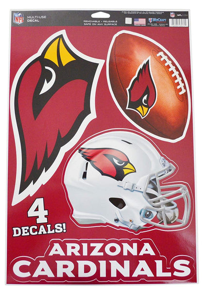 Official National Football League Fan Shop Licensed NFL Shop Multi-use Decals (Arizona Cardinals)