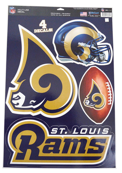 WinCraft Official National Football League Fan Shop Licensed NFL Shop Multi-use Decals (St. Louis Rams)