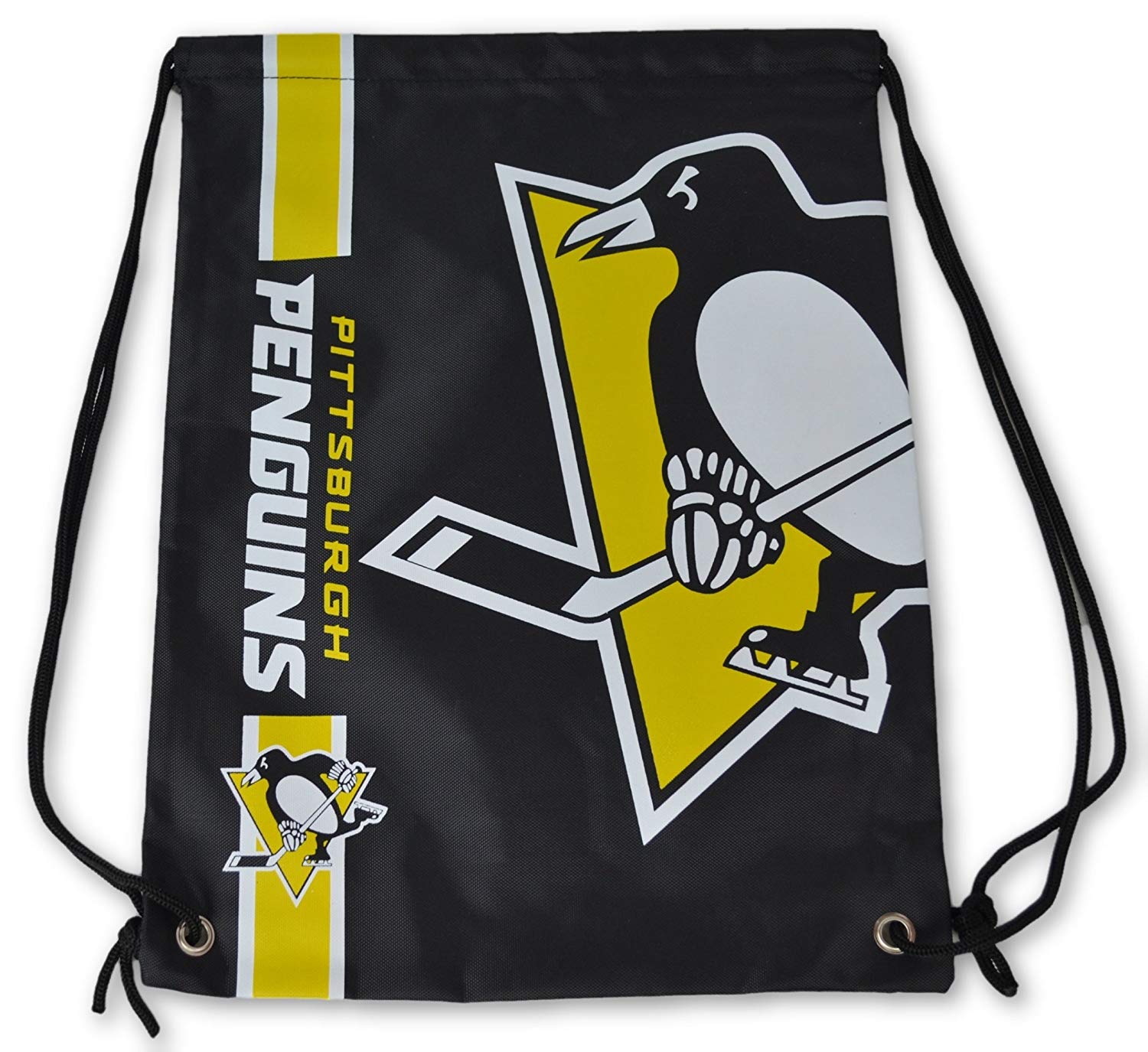 Official National Hockey League Fan Shop Authentic Drawstring NHL Back Sack (Pittsburgh Penguins)